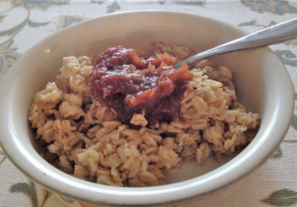 apple butter on oatmeal