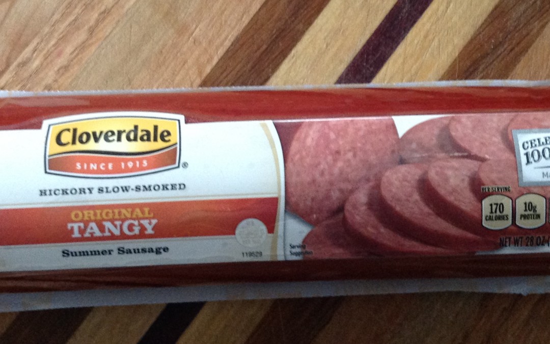 Summer Sausage with a Tangy Flavor served with some Cheese and Crackers